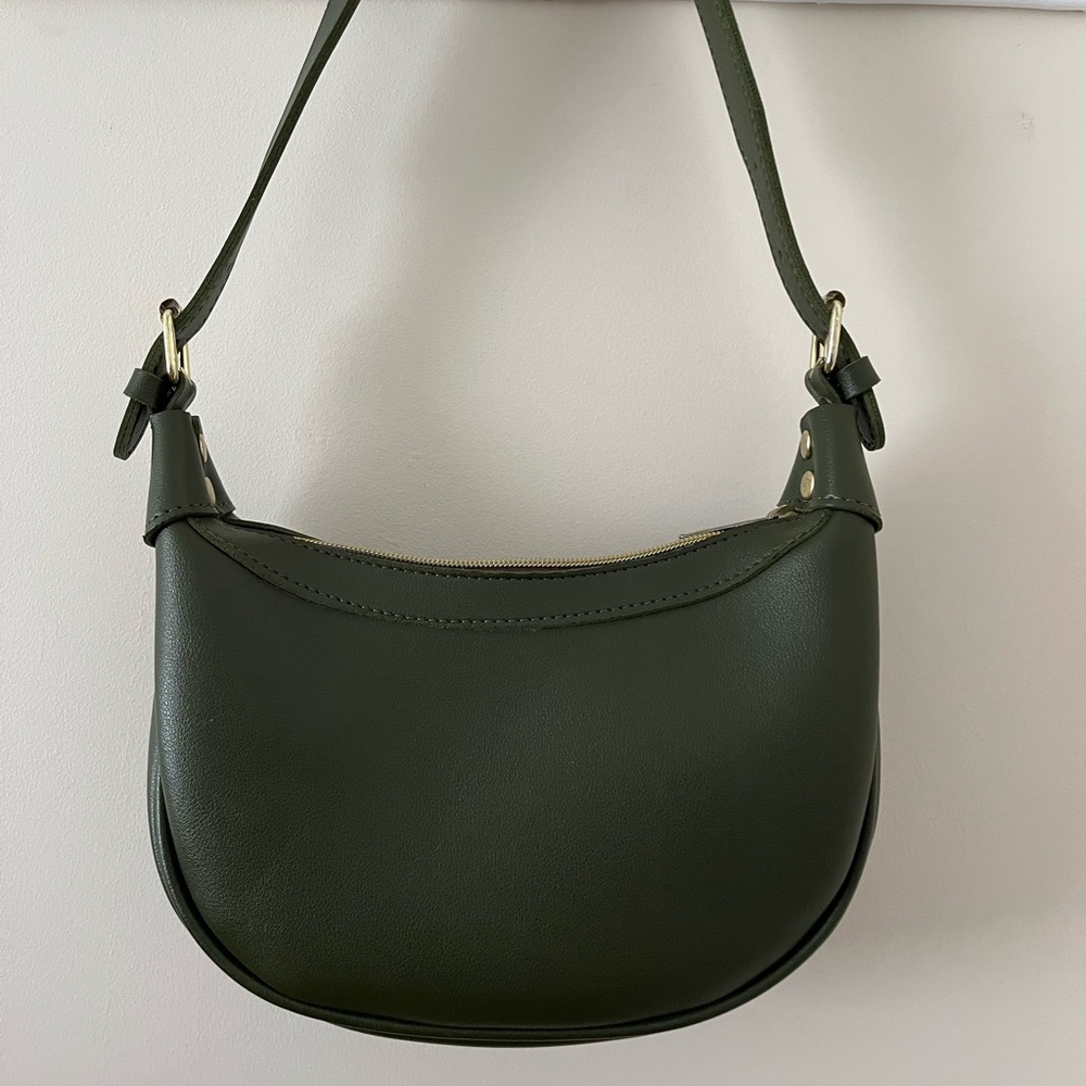 Elegant Olive Green Shoulder Bag - Picture 2 of 5